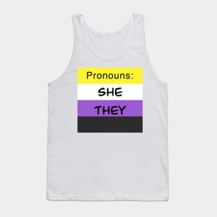 Nonbinary Flag She They Tank Top